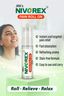 Nivorex pain roll-on with a featured product benefits